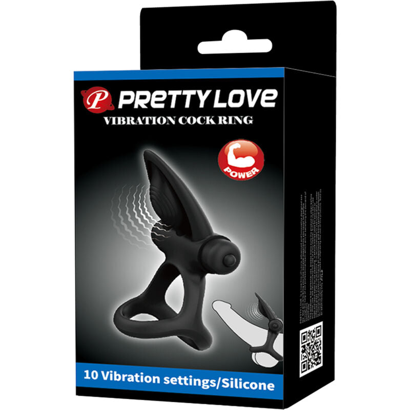 PRETTY LOVE – Vibrationsring mit Klitoris-Stimulator, 10 Modi