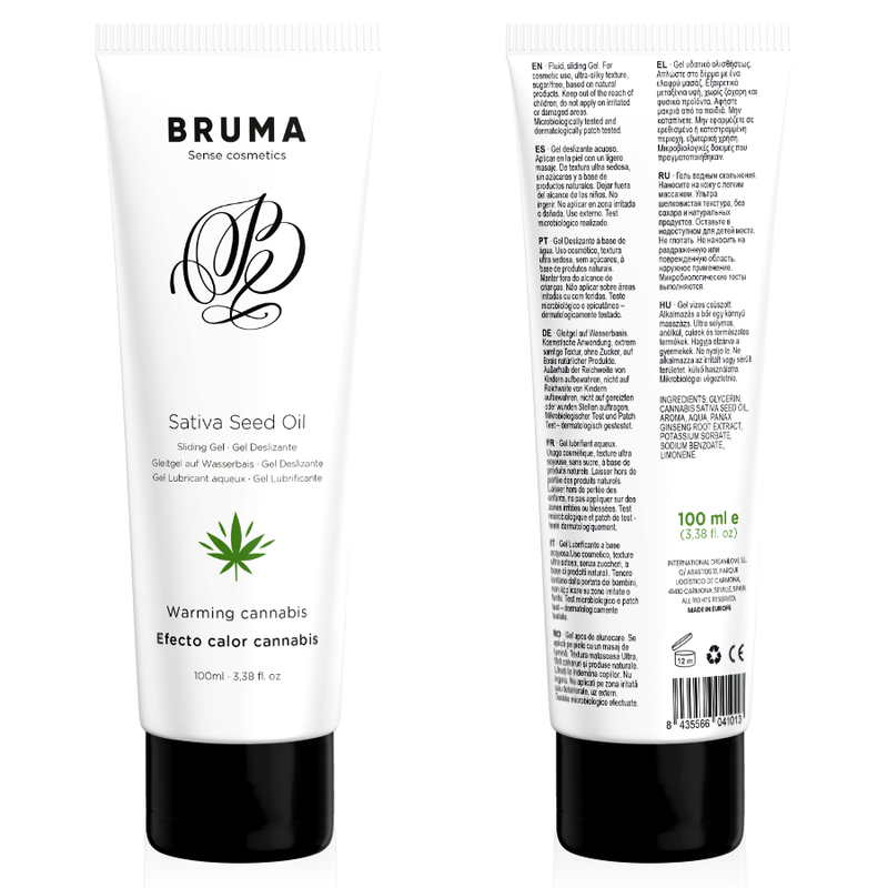 BRUMA – SATIVA SEED OIL SLIDING GEL WARMING CANNABIS FLAVOR ML