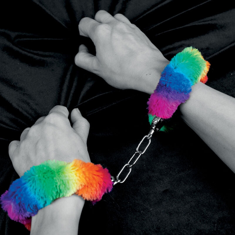 Spencer & Fleetwood – Metal handcuffs with rainbow lining