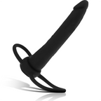 MYTHOLOGY Cobi Onyx – Anal-Dildo mit Penis- und Hodenring, 13 cm, Silikon