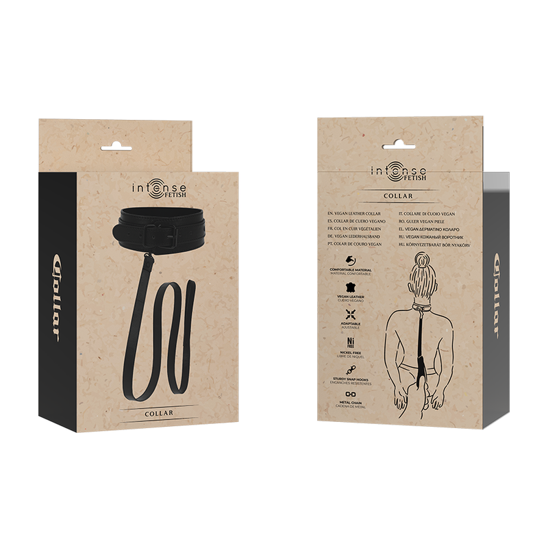 INTENSE – FETISH COLLARE IN PELLE VEGANA