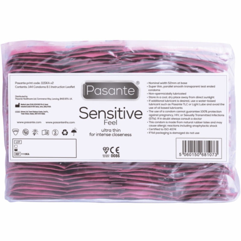 PASANTE – CONDOMS SENSITIVE BAG 144 UNITS