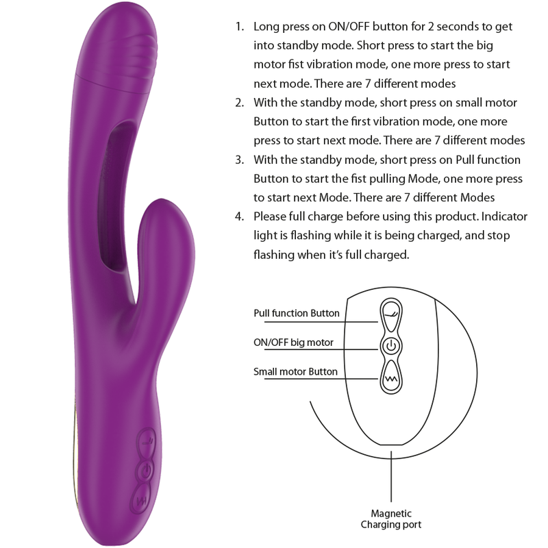 INTENSE Apolo – Multifunktionsvibrator mit oszillierender Zunge, lila