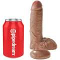 KING COCK – PENE REALISTICO CON SFERE 13.2 CM CARAMEL