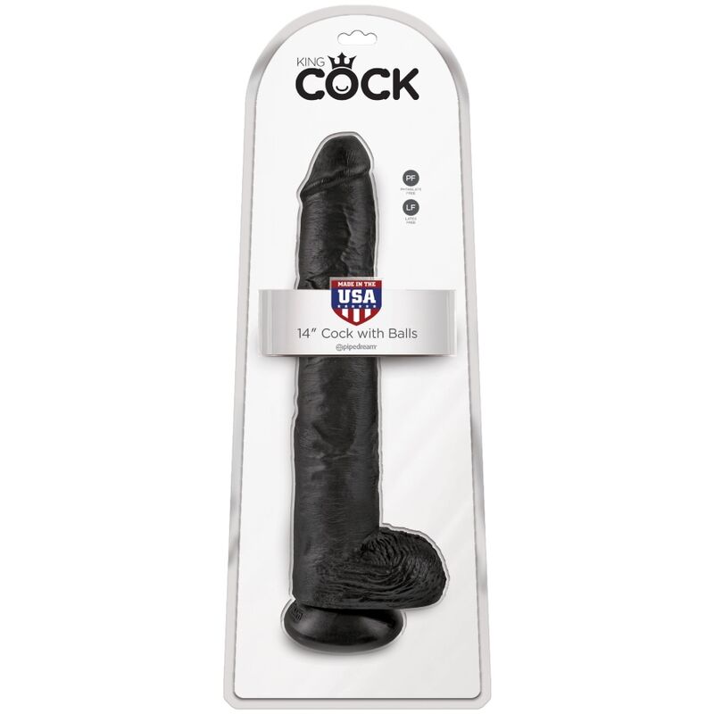 KING COCK – PENE REALISTICO CON SFERE 30.5 CM NERO
