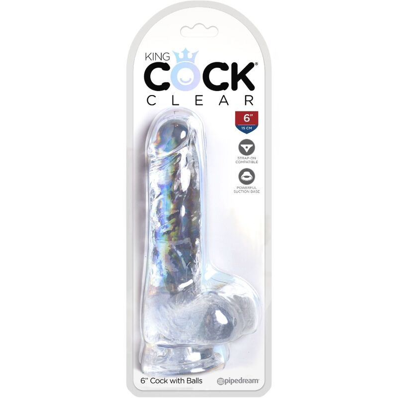 KING COCK Clear – Dildo realistico con testicoli