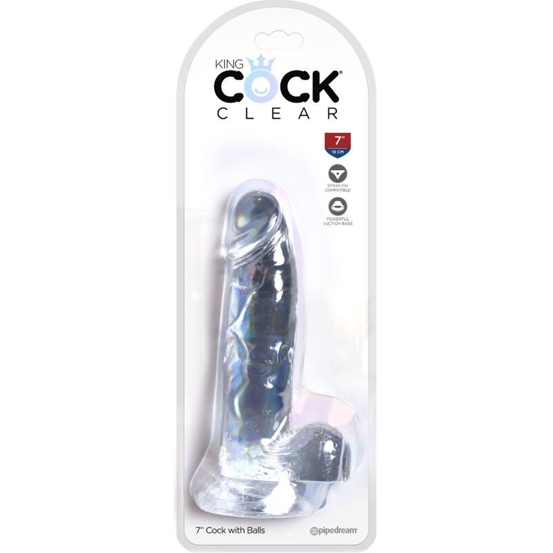 KING COCK Clear – Realistischer Dildo mit Hoden