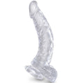 KING COCK Clear – Realistisch gebogener Dildo mit Hoden, 16,5 cm, transparent