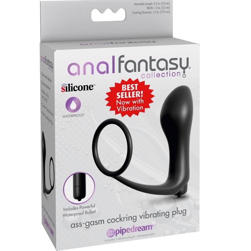 ANAL FANTASY ELITE COLLECTION – ASS-GASM COCKRING VIBRATOR PLUG