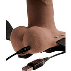 FETISH FANTASY SERIES – Vibrierendes Hohl-Strap-On-Geschirr mit Hoden, 15 cm (Ø 4 cm)