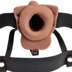 FETISH FANTASY SERIES – Vibrierendes Hohl-Strap-On-Geschirr mit Hoden, 15 cm (Ø 4 cm)