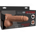 FETISH FANTASY SERIES – Vibrierendes Hohl-Strap-On-Geschirr mit Hoden, 17,8 cm