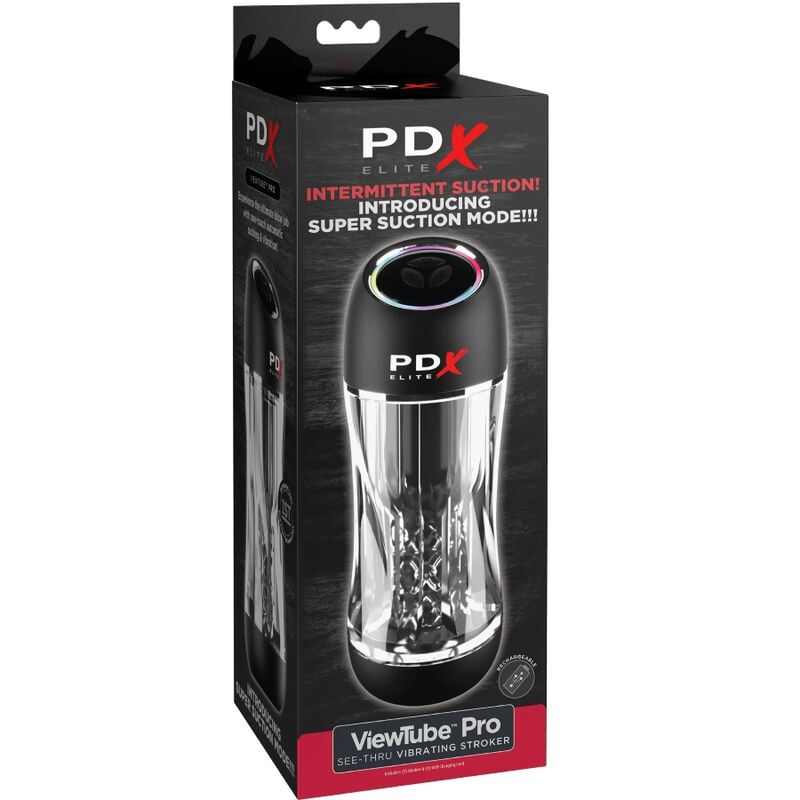 PDX ELITE – VIBRATORE STROKER VIEWTUBE PRO TRASPARENTE