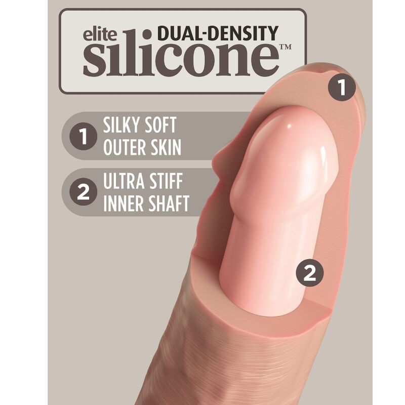 KING COCK Elite – Verstellbares Gurt-Set mit Dildo für Anfänger, 15,2 cm