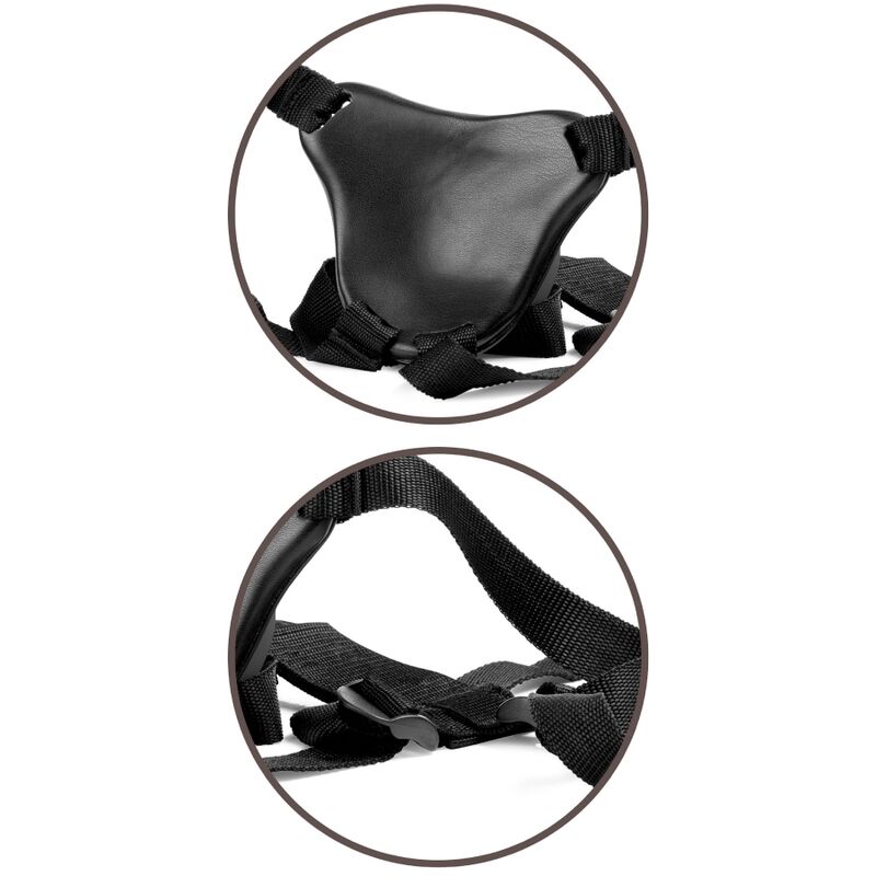 King Cock Elite Deluxe – Verstellbares Harness-Kit mit Dildo, 20.3 cm