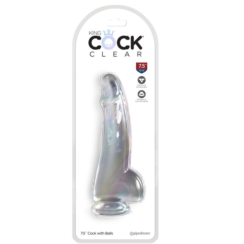 KING COCK Clear – Dildo liscio con testicoli