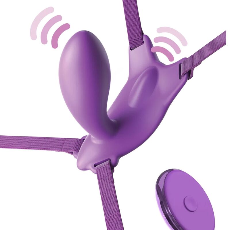 FANTASY FOR HER – BUTTERFLY HARNESS G-SPOT WITH VIBRATOR, RECHARGEABLE & REMOTE CONTROL VIOLET