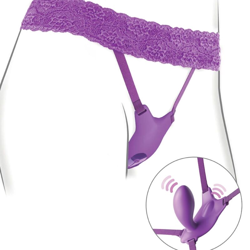 FANTASY FOR HER – Ultimate G-Spot Butterfly Strap-On mit violetter Fernbedienung