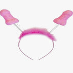 DIABLO PICANTE – 6 Pink-Glitzer-Antennen-Stirnbänder