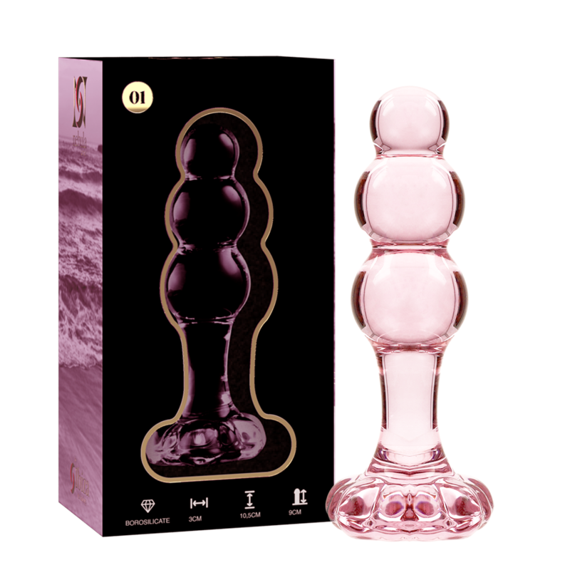 NEBULA SERIES BY IBIZA – MODEL 1 ANAL PLUG BOROSILICATE GLASS 10.5 CM -O- 3 CM