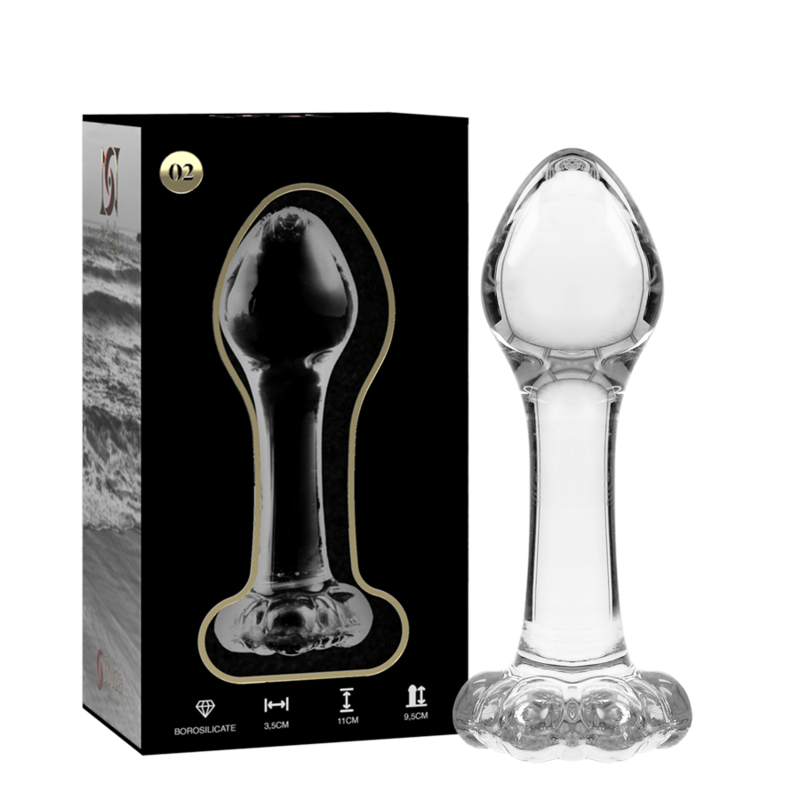 NEBULA SERIES BY IBIZA – Modell 2 Analplug aus Borosilikatglas, 11 cm, Ø 3,5 cm