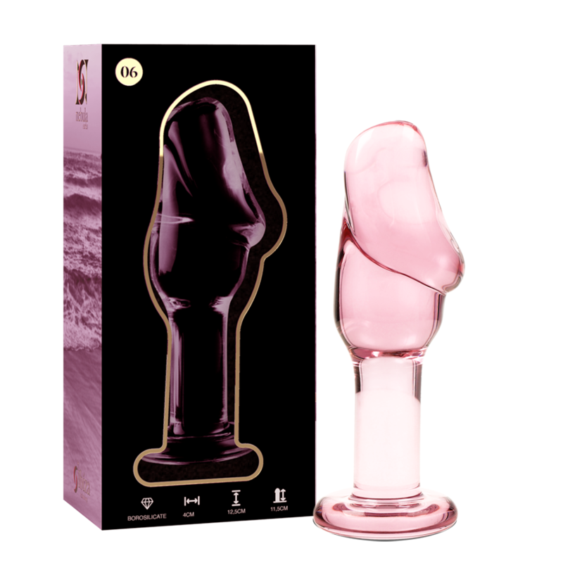 NEBULA SERIES BY IBIZA – Modell 6 Analplug aus Borosilikatglas, 12,5 cm, Ø 4 cm