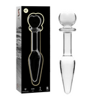 NEBULA SERIES BY IBIZA – Modell 7 Analplug aus Borosilikatglas, 13,5 cm, Ø 3 cm