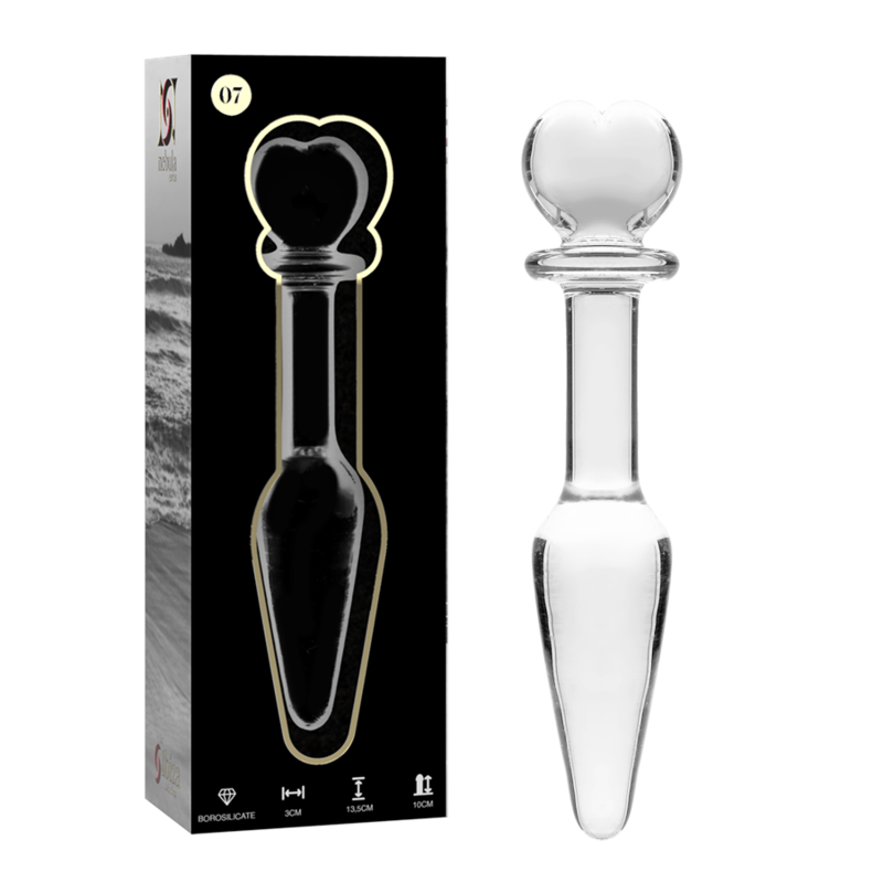 NEBULA SERIES BY IBIZA – Modell 7 Analplug aus Borosilikatglas, 13,5 cm, Ø 3 cm