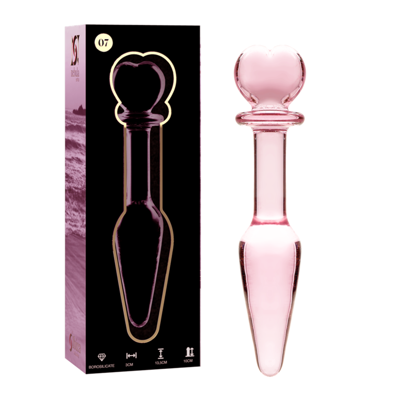 NEBULA SERIES BY IBIZA – Modell 7 Analplug aus Borosilikatglas, 13,5 cm, Ø 3 cm