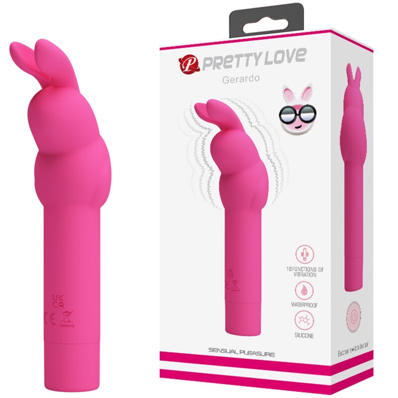 PRETTY LOVE – GERARDO FUSCHIA RABBIT SILICONE VIBRATOR