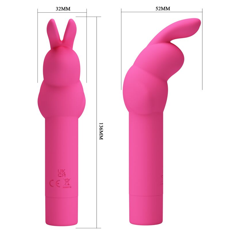 PRETTY LOVE – GERARDO FUSCHIA RABBIT SILICONE VIBRATOR