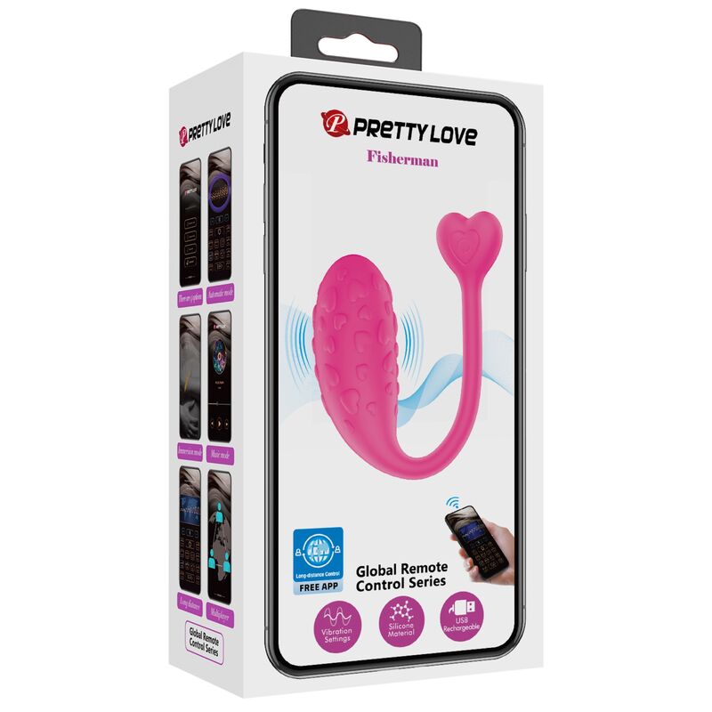 PRETTY LOVE – APP CONTROLLED PINK FISHER VIBRATING EGG