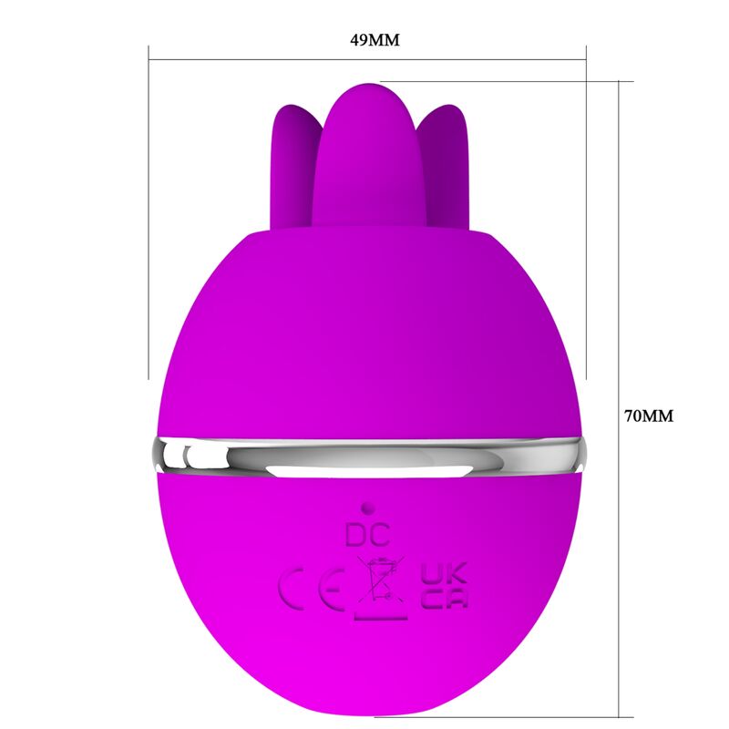 PRETTY LOVE – GEMINI BALL PURPLE ROUND SILICONE VIBRATOR