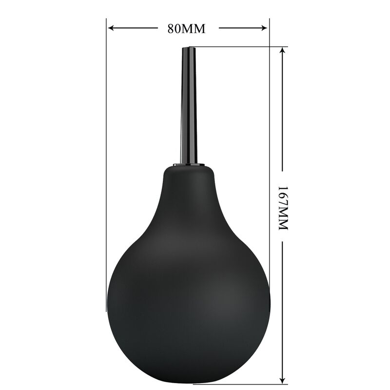 MR PLAY Pear – Analdusche aus Gummi, schwarz