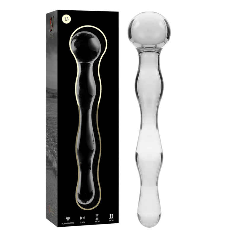 NEBULA SERIES BY IBIZA – Modell 13 Dildo aus Borosilikatglas, 18 x 3,5 cm