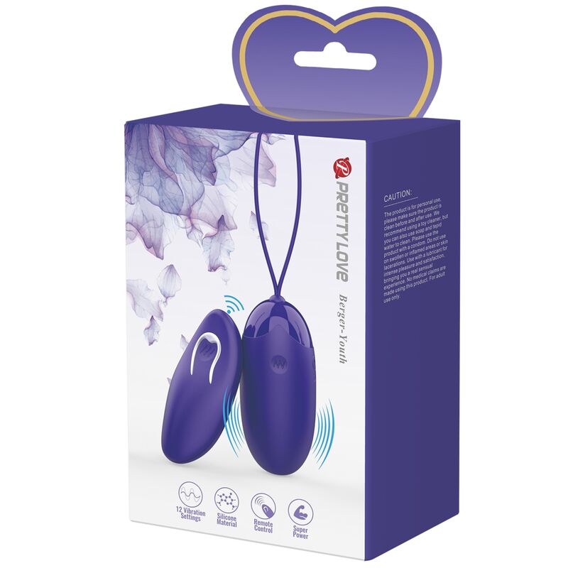 PRETTY LOVE Berger – Vibrationsei mit Fernbedienung, violett
