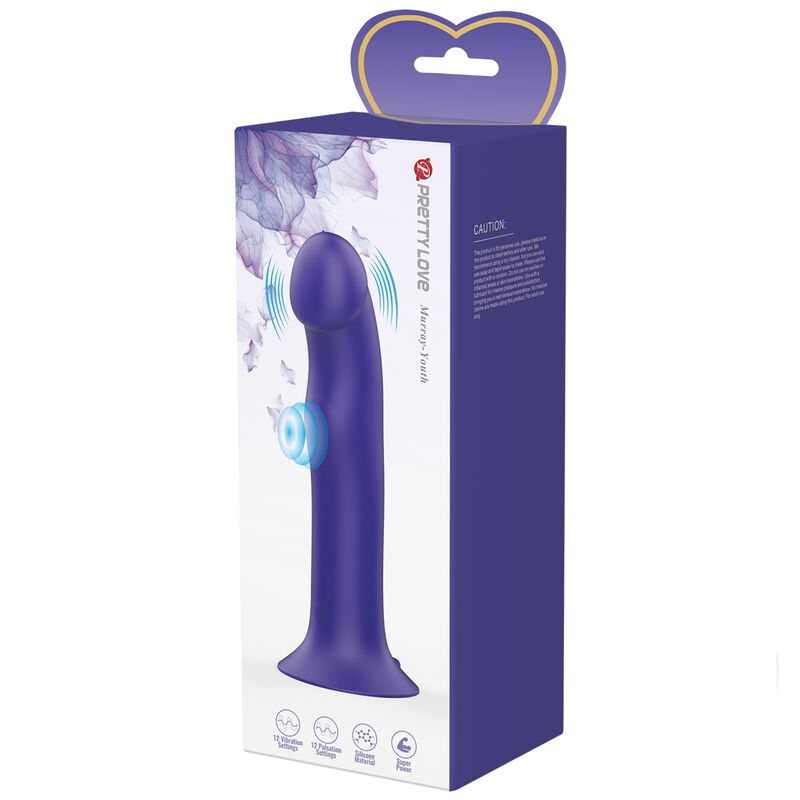 PRETTY LOVE Murray Youth – Vibrierender Saugdildo, violett