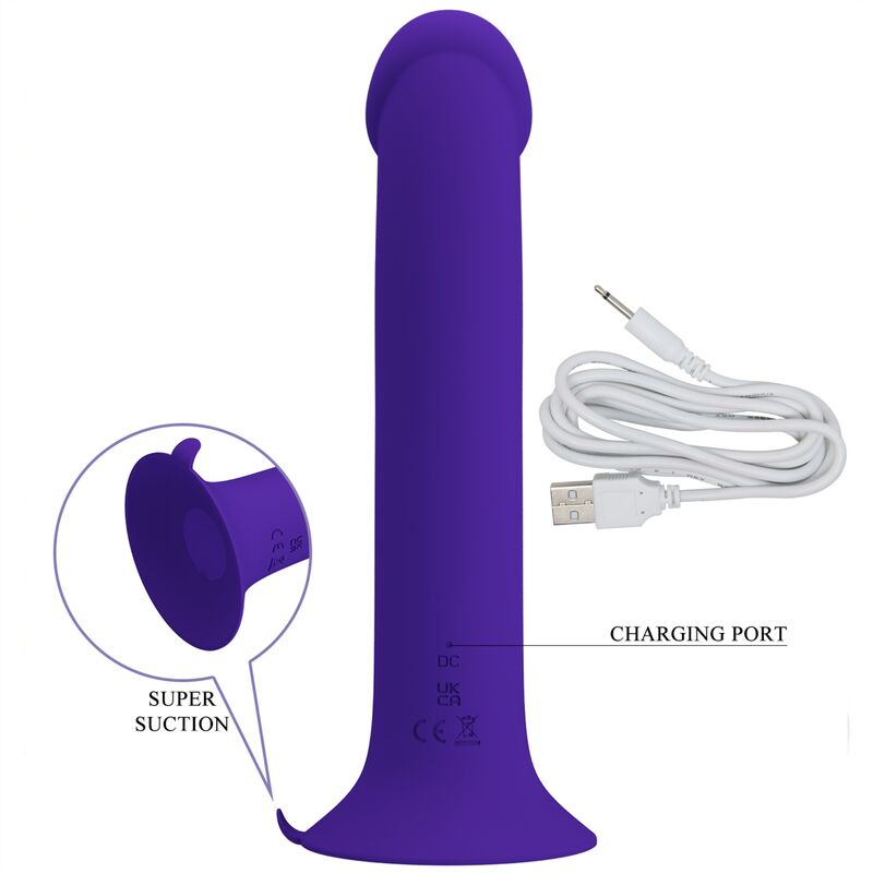 PRETTY LOVE Murray Youth – Vibrierender Saugdildo, violett