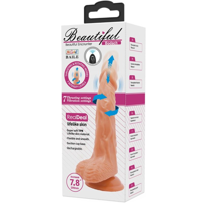 BAILE Bodach – Realistischer Vibrator mit Fernbedienung und Saugnapf