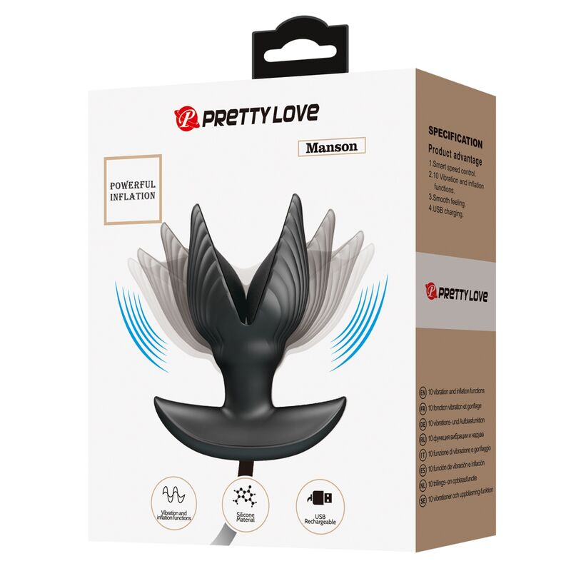 PRETTY LOVE – PLUG ANALE GONFIABILE E RICARICABILE