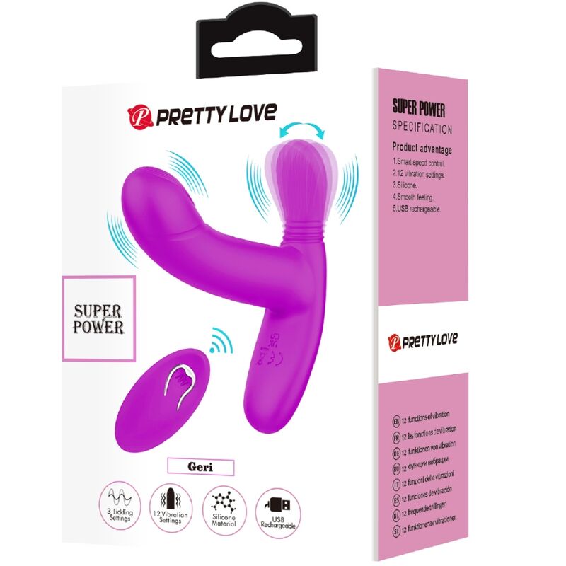 PRETTY LOVE – GERI CLITORIS MASSAGER ROSE TÉLÉCOMMANDE