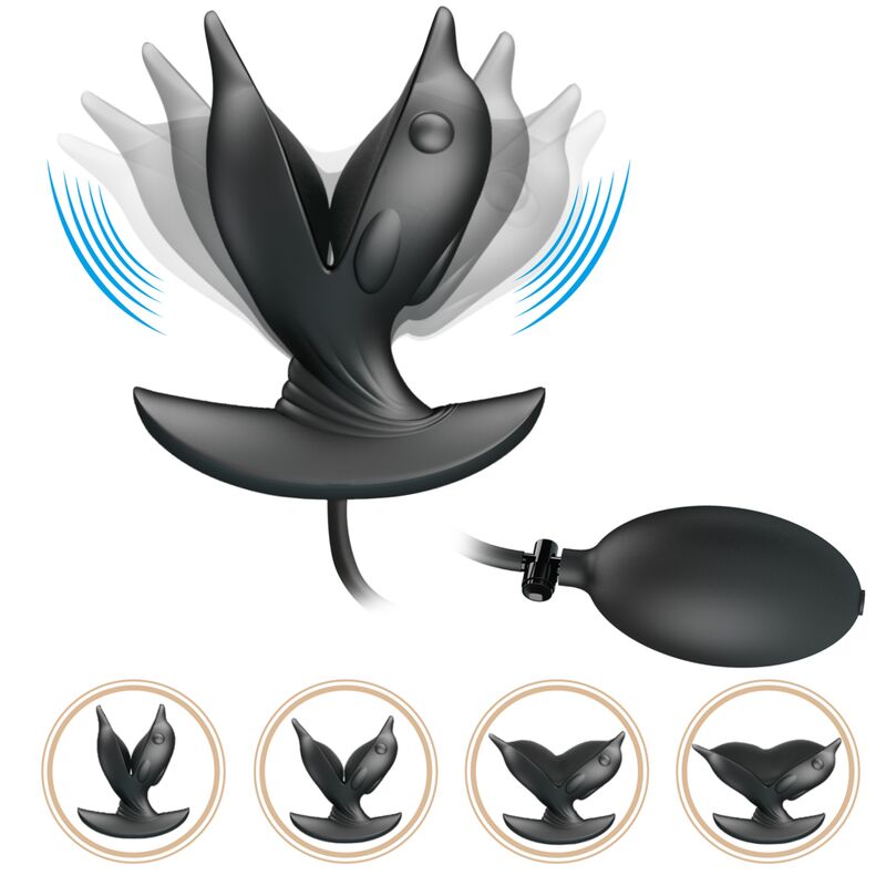 PRETTY LOVE Delfin – Aufblasbarer wiederaufladbarer Analplug