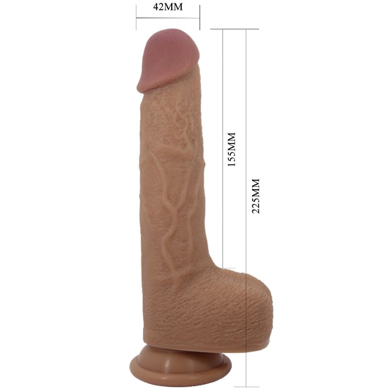 PRETTY LOVE Tommy – Realistischer Dildo-Vibrator mit Stoßfunktion, 22,5 cm