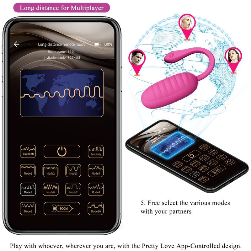 PRETTY LOVE – OEUF VIBRANT RECHARGEABLE CATALINA ROSE APP