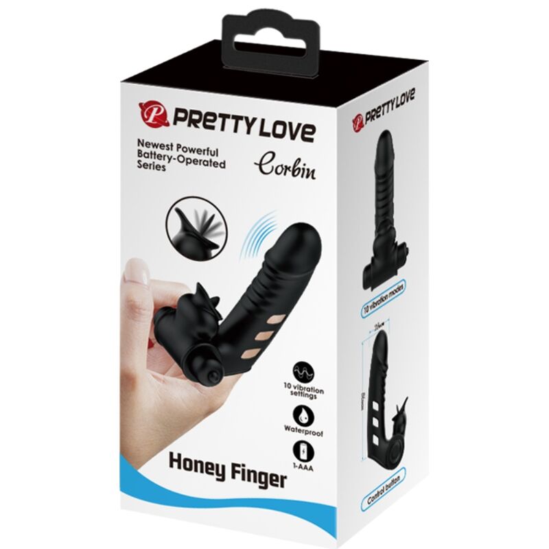 PRETTY LOVE – Corbin Fingervibrator, 10 Modi, Schwarz