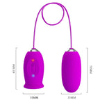 PRETTY LOVE – Daisy Dual-Vibrationsei mit Lecksimulation, Lila