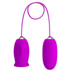 PRETTY LOVE – Daisy Dual-Vibrationsei mit Lecksimulation, Lila