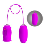 PRETTY LOVE – Daisy Dual-Vibrationsei mit Lecksimulation, Lila
