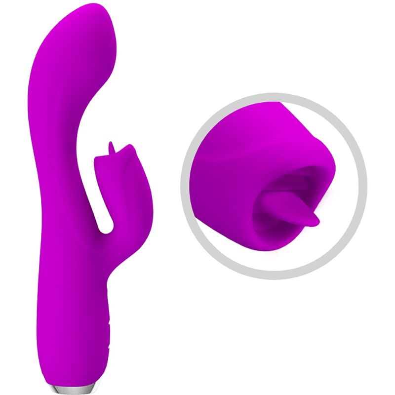 PRETTY LOVE – VIBRATORE RICARICABILE GLORIA RABBIT-VIOLA IMPERMEABILE