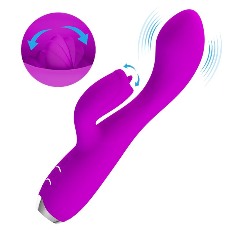 PRETTY LOVE – VIBRATORE RICARICABILE GLORIA RABBIT-VIOLA IMPERMEABILE